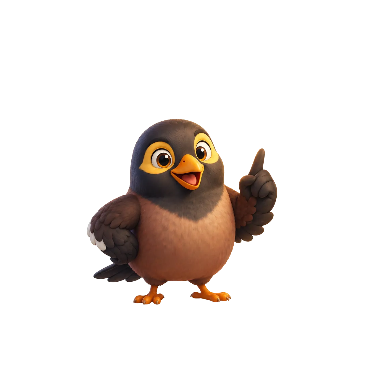 Aunty the myna pointing
